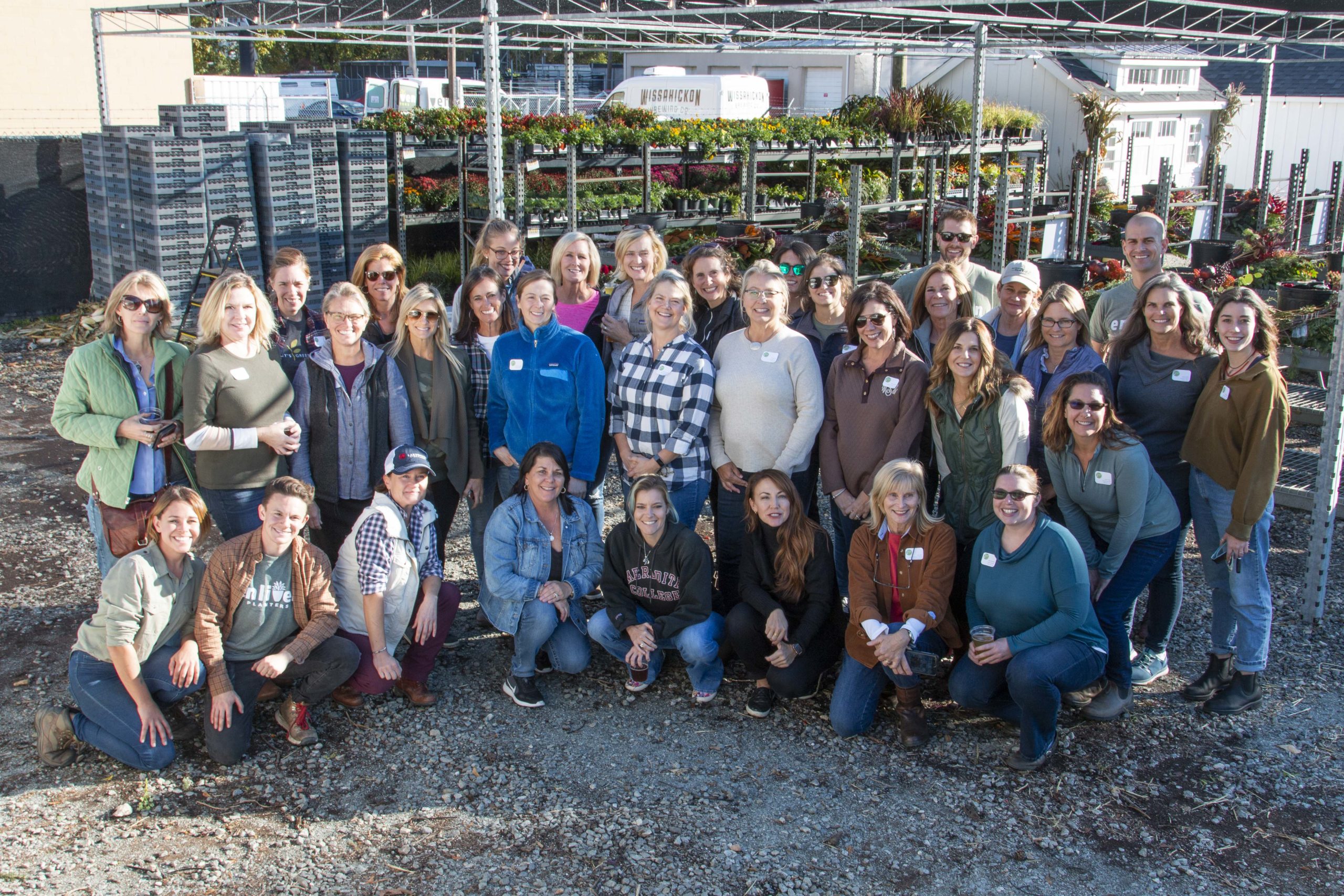 Group outside at a Garden Center while gathered in Philadelphia